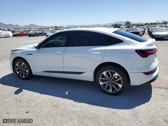 2021 Audi e-tron Sportback S line Premium Plus with VIN WA12AAGE6MB001090, listed as a Copart auction lot 55460254 with 51,774 mi miles. Bid and sale history available at carsss.com. Image 2.