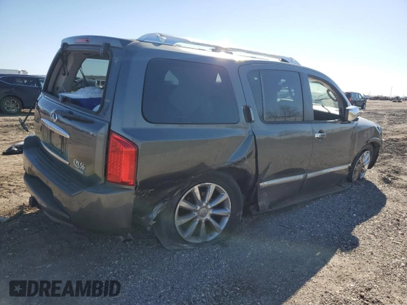 2008 Infiniti QX56 with VIN 5N3AA08D58N907367, listed as a Copart auction lot 47493095 with Not provided miles and Salvage title. Bid and sale history available at DreamBid. Image 3.