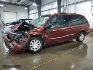 2007 Chrysler Town & Country LWB Touring with VIN 2A4GP54L77R189266, listed as a Copart auction lot 51688885 with 0 mi miles and Salvage Title. Bid and sale history available at carsss.com. Image 1.