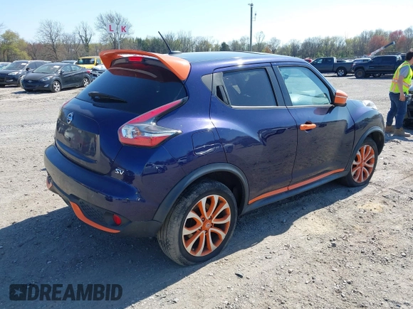 2015 Nissan Juke S with VIN JN8AF5MR1FT507879, listed as a IAAI auction lot 42059930 with 127,782 mi miles and . Bid and sale history available at DreamBid. Image 4.