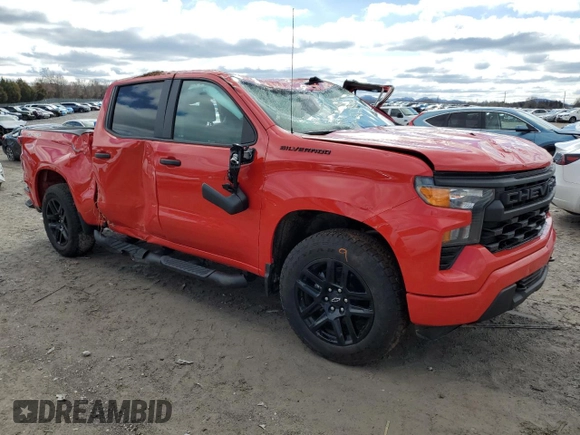 2024 Chevrolet Silverado 1500 Custom with VIN 1GCPDBEK1RZ294848, listed as a Copart auction lot 42704255 with 478 mi miles and Salvage Title. Bid and sale history available at DreamBid. Image 4.