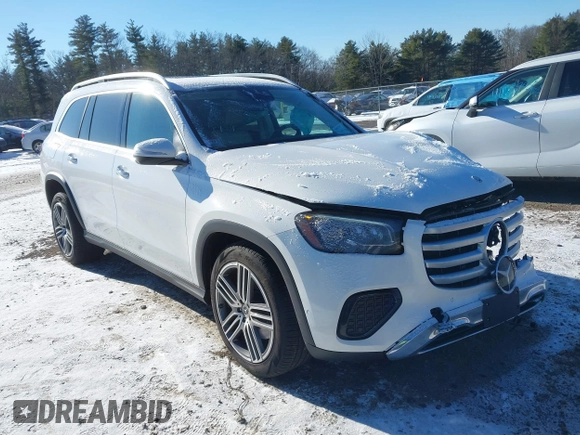 2024 Mercedes-Benz GLS 450 with VIN 4JGFF5KE1RB037358, listed as a IAAI auction lot 41334345 with 16,064 mi miles and . Bid and sale history available at DreamBid. Image 1.