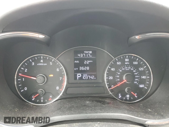 2016 Kia Forte LX with VIN KNAFK4A68G5577013, listed as a Copart auction lot 50784435 with 103,742 mi miles and Salvage Title. Bid and sale history available at carsss.com. Image 9.