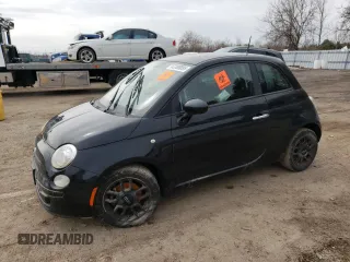 2013 FIAT 500 Pop with VIN 3C3CFFARXDT542148, listed as a Copart auction lot 52289095 with 0 mi miles and Non Repairable. Bid and sale history available at carsss.com. Image 1.