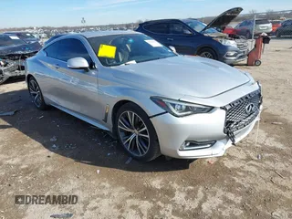 2018 Infiniti Q60 Luxe with VIN JN1CV7EK0JM200522, listed as a IAAI auction lot 41308958 with 28,015 mi miles and . Bid and sale history available at carsss.com. Image 1.