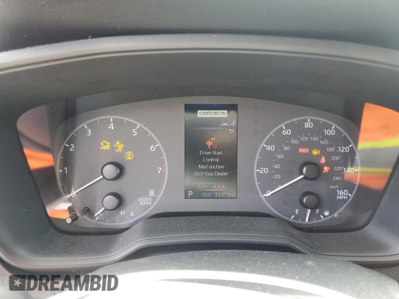 2023 Toyota Corolla Cross LE with VIN 7MUCAAAG2PV053730, listed as a Copart auction lot 54825035 with 33,313 mi miles and Salvage title. Bid and sale history available at DreamBid. Image 9.
