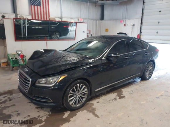 2015 Hyundai Genesis 3.8L with VIN KMHGN4JE1FU012186, listed as a IAAI auction lot 41753637 with 91,241 mi miles. Bid and sale history available at carsss.com. Image 17.