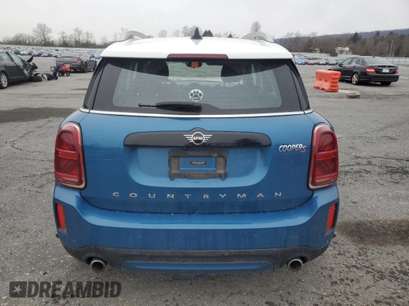 2021 MINI Countryman Cooper S with VIN WMZ83BR00M3M83132, listed as a Copart auction lot 44843135 with 34,835 mi miles and Salvage title. Bid and sale history available at DreamBid. Image 6.