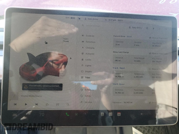2023 Tesla Model 3 с VIN 5YJ3E1EA8PF710913, выставлен на аукционе Copart как лот 88230895 с пробегом 14 763 миль миль и Списание • Salvage title. История ставок и продаж доступна на DreamBid. Изображение 9.