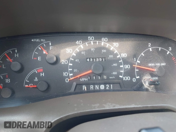 2000 Ford Super Duty F-250 XL with VIN 1FTNX21F0YEA34082, listed as a IAAI auction lot 42041351 with 431,351 mi miles. Bid and sale history available at carsss.com. Image 7.