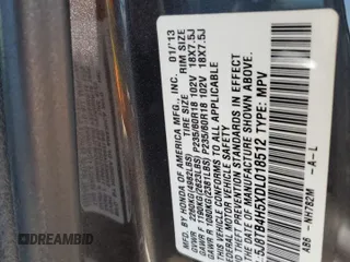 2013 Acura RDX Technology with VIN 5J8TB4H5XDL018512, listed as a Copart auction lot 53651145 with 113,634 mi miles and Salvage Title. Bid and sale history available at DreamBid. Image 14.