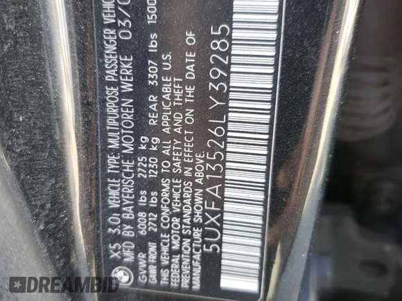 2006 BMW X5 3.0i with VIN 5UXFA13526LY39285, listed as a Copart auction lot 81198504 with 138,116 mi miles and Salvage Title. Bid and sale history available at carsss.com. Image 13.