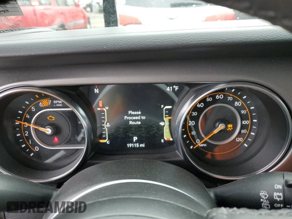 2023 Jeep Wrangler Willys with VIN 1C4HJXDGXPW545601, listed as a Copart auction lot 50020905 with 19,115 mi miles and Salvage title. Bid and sale history available at DreamBid. Image 9.