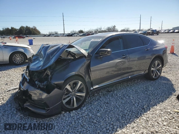 2021 Acura TLX w/Advance Package with VIN 19UUB5F66MA000476, listed as a Copart auction lot 42602525 with 0 mi miles and Salvage Title. Bid and sale history available at carsss.com. Image 1.