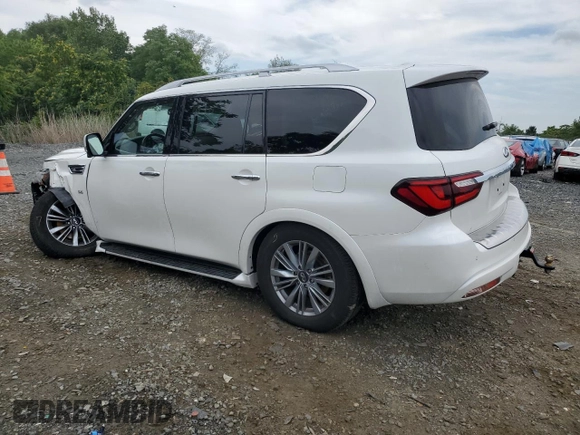 2019 Infiniti QX80 LUXE with VIN JN8AZ2NE6K9227058, listed as a Copart auction lot 64134284 with 89,785 mi miles and Salvage Title. Bid and sale history available at carsss.com. Image 2.