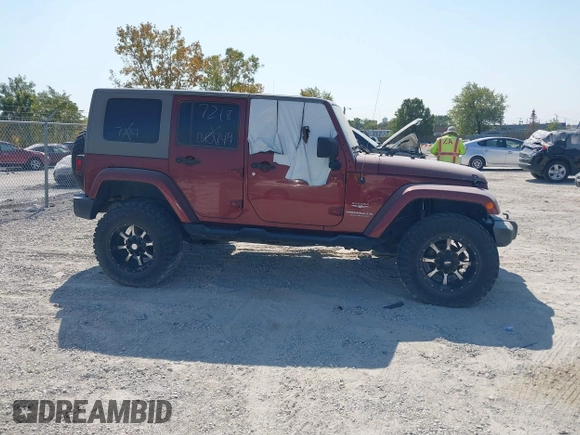 2008 Jeep Wrangler Unlimited Sahara with VIN 1J4GA591X8L537550, listed as a IAAI auction lot 40281739 with 145,388 mi miles and . Bid and sale history available at DreamBid. Image 13.