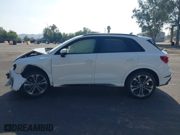 2021 Audi Q3 S line Premium with VIN WA1DECF39M1143545, listed as a IAAI auction lot 41499725 with 27,998 mi miles. Bid and sale history available at carsss.com. Image 14.