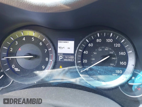 2013 Infiniti M37 with VIN JN1BY1AP9DM513719, listed as a IAAI auction lot 41543165 with 141,488 mi miles. Bid and sale history available at carsss.com. Image 7.
