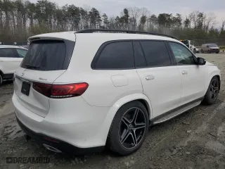 2022 Mercedes-Benz GLS with VIN 4JGFF5KE6NA604308, listed as a Copart auction lot 47210355 with 36,369 mi miles and Salvage Title. Bid and sale history available at carsss.com. Image 3.