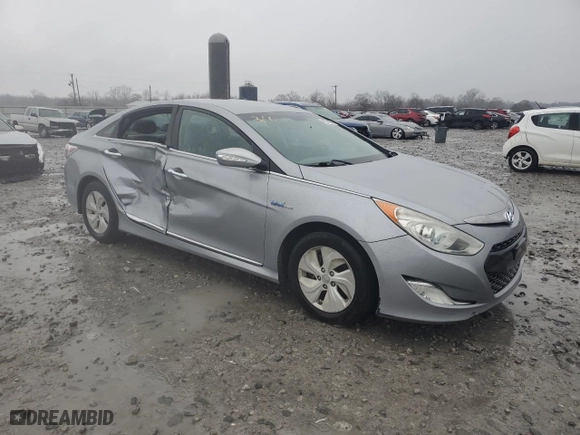 2014 Hyundai Sonata Hybrid with VIN KMHEC4A4XEA116695, listed as a Copart auction lot 42571905 with 126,066 mi miles and Salvage Title. Bid and sale history available at carsss.com. Image 4.