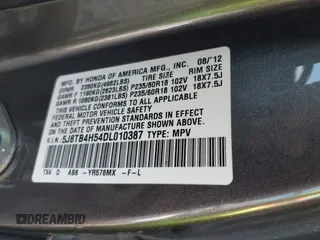 2013 Acura RDX Technology with VIN 5J8TB4H54DL010387, listed as a IAAI auction lot 42151219 with 151,000 mi miles and . Bid and sale history available at DreamBid. Image 9.