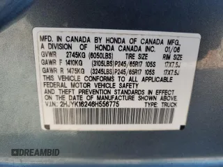 2006 Honda Ridgeline RT with VIN 2HJYK16246H556775, listed as a Copart auction lot 76258324 with 242,241 mi miles and Salvage Title. Bid and sale history available at carsss.com. Image 12.