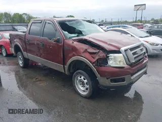 2005 Ford F-150 XLT with VIN 1FTPW14545KC40740, listed as a IAAI auction lot 41932653 with 164,641 mi miles. Bid and sale history available at carsss.com. Image 1.