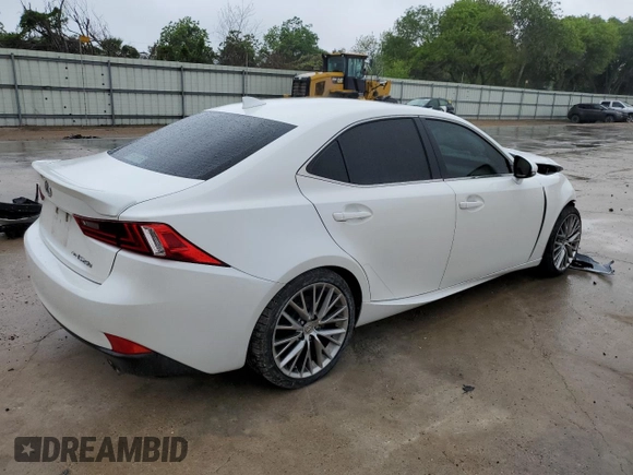 2015 Lexus IS 250 with VIN JTHCF1D23F5020735, listed as a Copart auction lot 53811225 with 100,053 mi miles and Salvage Title. Bid and sale history available at DreamBid. Image 3.