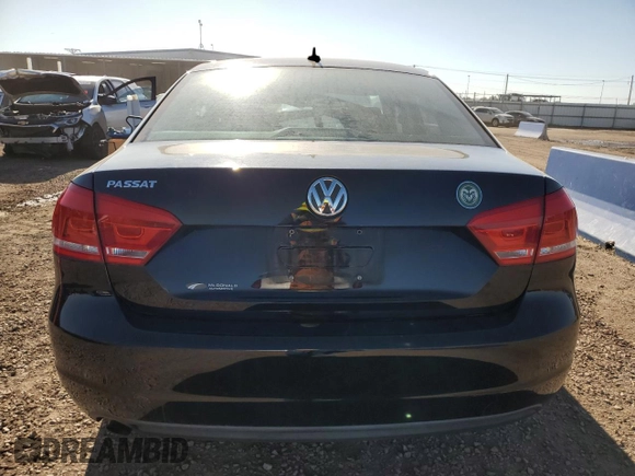 2014 Volkswagen Passat S with VIN 1VWAP7A33EC024216, listed as a Copart auction lot 61839005 with 101,196 mi miles and Salvage title. Bid and sale history available at DreamBid. Image 6.