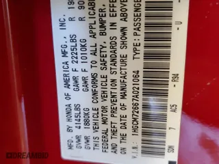 2007 Honda Accord Cpe EX-L with VIN 1HGCM72667A021064, listed as a Copart auction lot 44453205 with 0 mi miles and Non Repairable. Bid and sale history available at carsss.com. Image 12.