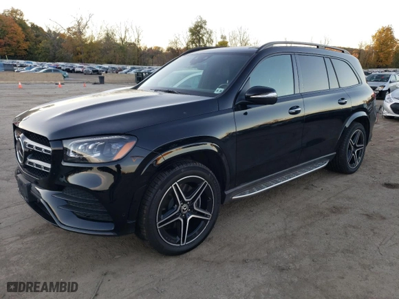 2021 Mercedes-Benz GLS with VIN 4JGFF8GE3MA411087, listed as a Copart auction lot 76354664 with 28,528 mi miles and Salvage Title. Bid and sale history available at carsss.com. Image 1.