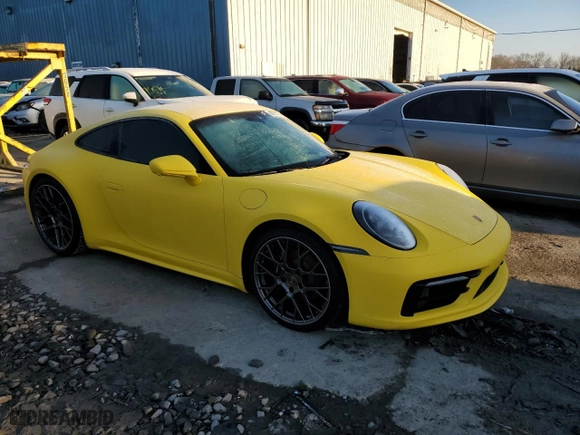 2021 Porsche 911 Carrera with VIN WP0AA2A93MS205400, listed as a Copart auction lot 85517524 with 0 mi miles and Non Repairable. Bid and sale history available at carsss.com. Image 4.