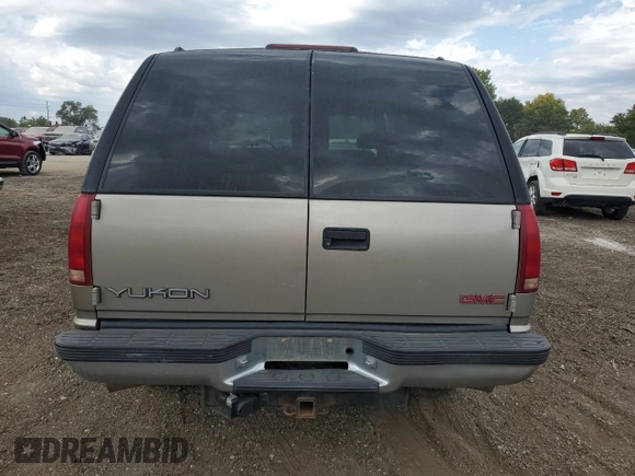 1999 GMC Yukon with VIN 1GKEK13R9XJ787877, listed as a Copart auction lot 72185044 with 191,710 mi miles and Salvage Title. Bid and sale history available at carsss.com. Image 6.
