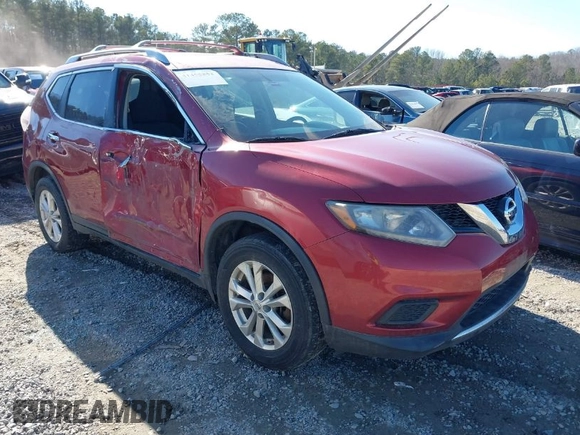 2015 Nissan Rogue S with VIN KNMAT2MV9FP547426, listed as a IAAI auction lot 41455852 with 106,405 mi miles. Bid and sale history available at carsss.com. Image 1.