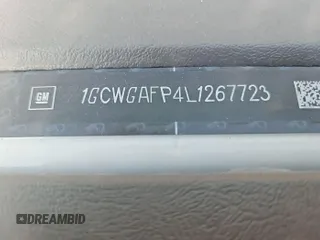 2020 Chevrolet Express Cargo with VIN 1GCWGAFP4L1267723, listed as a IAAI auction lot 42832826 with 91,273 mi miles and . Bid and sale history available at DreamBid. Image 5.