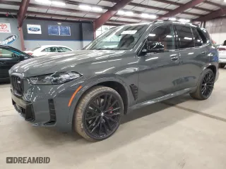 2025 BMW X5 M60i with VIN 5UX33EU06S9W32977, listed as a Copart auction lot 85755824 with 272 mi miles and Salvage Title. Bid and sale history available at carsss.com. Image 1.
