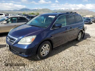 2006 Honda Odyssey EX z VIN 5FNRL38496B023830, wystawiony jako Copart lot #57497265 z przebiegiem 123 839 mil mil oraz Szkoda całkowita • Salvage title. Historia ofert i sprzedaży dostępna na DreamBid. Obrazek 1.