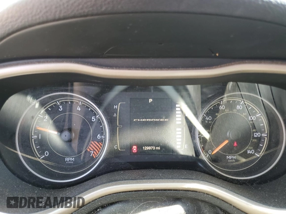 2015 Jeep Cherokee Latitude with VIN 1C4PJLCB5FW731796, listed as a Copart auction lot 49316845 with 129,973 mi miles and Salvage Title. Bid and sale history available at carsss.com. Image 9.