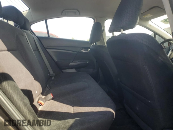 2013 Honda Civic LX with VIN 19XFB2F52DE214133, listed as a Copart auction lot 53840825 with 133,959 mi miles and Salvage Title. Bid and sale history available at DreamBid. Image 10.
