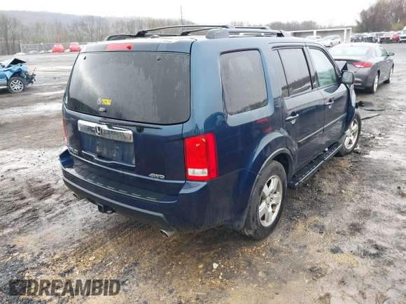 2009 Honda Pilot EX-L with VIN 5FNYF48699B055062, listed as a IAAI auction lot 41967409 with 300,781 mi miles and . Bid and sale history available at carsss.com. Image 4.