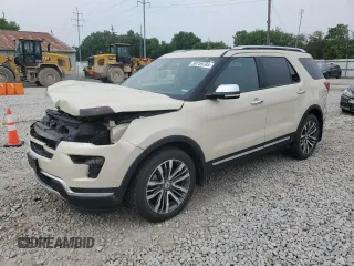 2018 Ford Explorer Platinum z VIN 1FM5K8HT0JGB28837, wystawiony jako Copart lot #59709785 z przebiegiem 98 861 mil mil oraz Nie do naprawy • Non repairable. Historia ofert i sprzedaży dostępna na DreamBid. Obrazek 1.