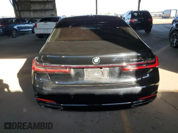 2020 BMW 7 Series 740i with VIN WBA7T2C00LGL17766, listed as a Copart auction lot 72001603 with 74,324 mi miles. Bid and sale history available at carsss.com. Image 6.
