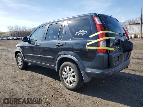 2006 Honda CR-V EX with VIN JHLRD78816C034828, listed as a Copart auction lot 53043985 with 195,897 mi miles and Salvage Title. Bid and sale history available at carsss.com. Image 2.