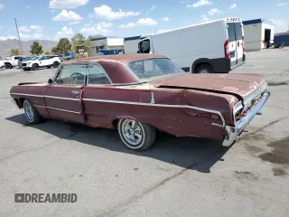 1964 Chevrolet Impala с VIN 41847J307776, выставлен на аукционе Copart как лот 63315644 с пробегом 482 454 миль миль и Списание • Salvage title. История ставок и продаж доступна на DreamBid. Изображение 2.