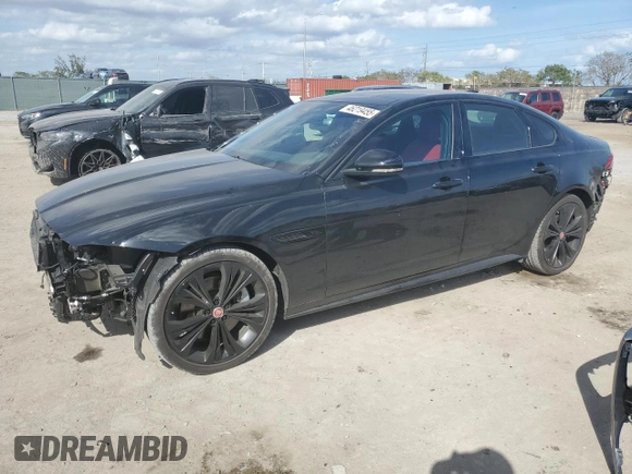 2023 Jaguar XF R-Dynamic SE with VIN SAJBL4GX8PCY93183, listed as a Copart auction lot 46219455 with 15,109 mi miles and Non Repairable. Bid and sale history available at carsss.com. Image 1.
