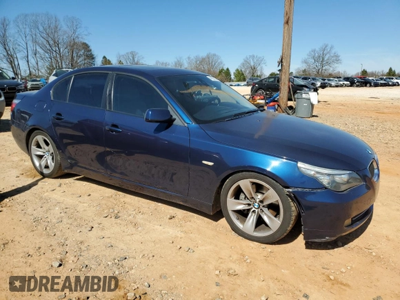 2009 BMW 5 Series 528i with VIN WBANU53589C122872, listed as a Copart auction lot 46658035 with 194,383 mi miles and Salvage Title. Bid and sale history available at carsss.com. Image 4.