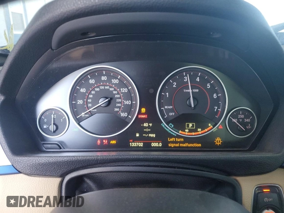 2014 BMW 3 Series 335i with VIN WBA3A9G52ENS64098, listed as a Copart auction lot 47794645 with 133,702 mi miles and Salvage Title. Bid and sale history available at carsss.com. Image 9.