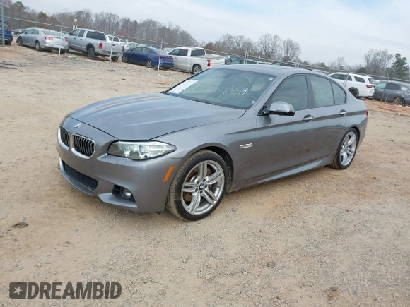 2015 BMW 5 Series 535i with VIN WBA5B1C59FG128828, listed as a IAAI auction lot 41655190 with 90,646 mi miles and . Bid and sale history available at carsss.com. Image 2.