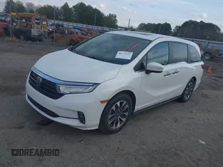 2022 Honda Odyssey EX-L with VIN 5FNRL6H77NB032262, listed as a IAAI auction lot 40772227 with 35,053 mi miles and . Bid and sale history available at DreamBid. Image 2.