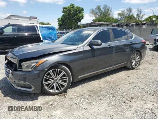 2018 Genesis G80 3.8L with VIN KMHGN4JE5JU257677, listed as a Copart auction lot 51292975 with 155,524 mi miles and Salvage Title. Bid and sale history available at carsss.com. Image 1.